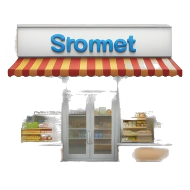 Storefront of a supermarket sticker