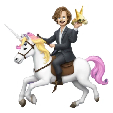 Matthew grey gubler riding a unicorn sticker
