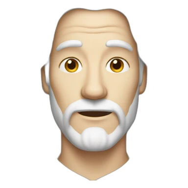 a man with long white straight hair, no beard and mustache, about 35 years old, a wizard but without a cap. sticker