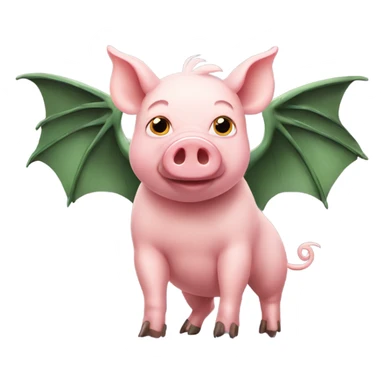 pig with dragon wings sticker