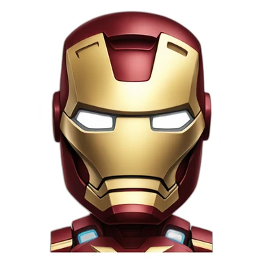 Iron man with face sticker