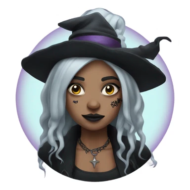 Goth Witch with lots of tattoos sticker