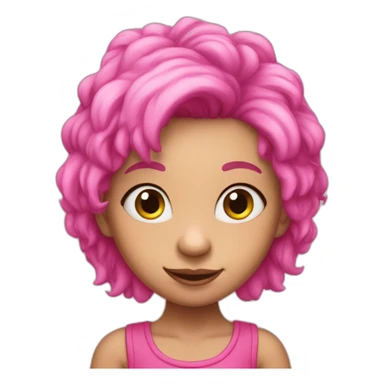 Pink trolls girl sticker