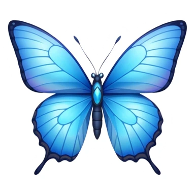 Blue butterfly half triangle joint  sticker