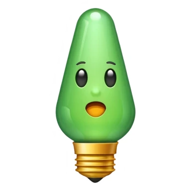 make exclamation sign inlight green color emoji sticker