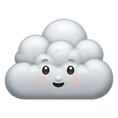 a cloud that is snowing sticker