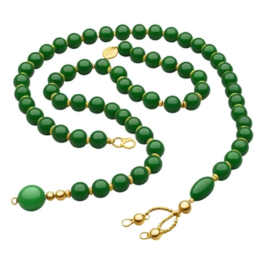 green prayer beads  sticker