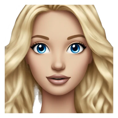 Realistic victoria secret model blonde blue eyes  sticker
