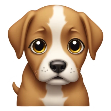 puppy with pleading eyes sticker