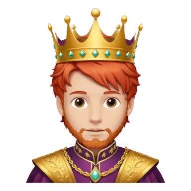 red-haired princes with crown sticker