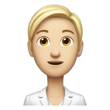 journalist white skin standing confidently while holding a microphone. The journalist should be in professional attire sticker