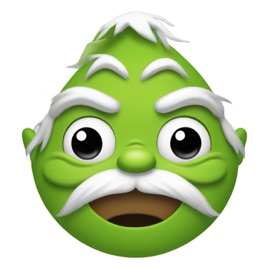 grinch with mustache sticker