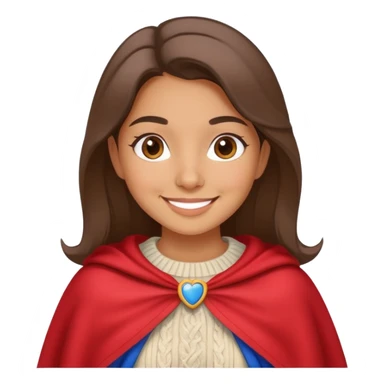 Italian girl wearing a cape cod sweater sticker