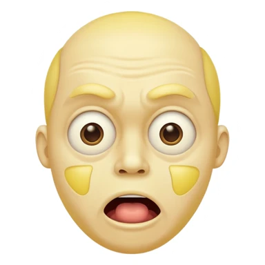 Cross eyed yellow man drooling like a moron sticker