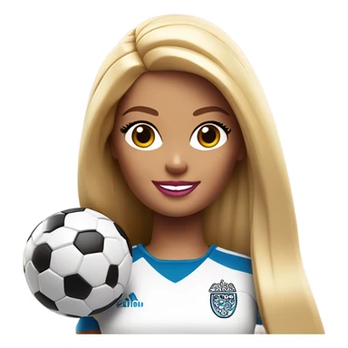 Soccer player Barbie tiara  sticker