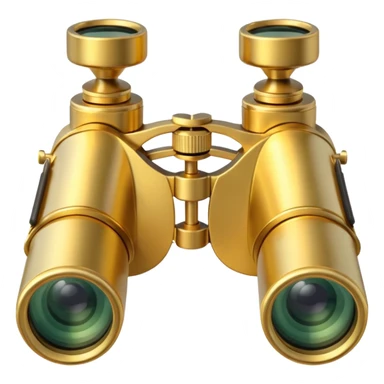  gold binoculars with large lenses sticker