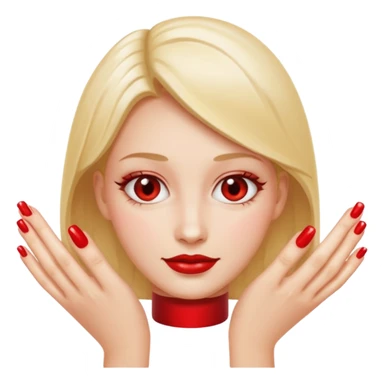 red manucure sticker