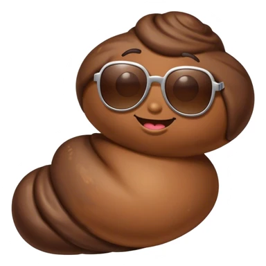 A Poop with Sunglasses  sticker