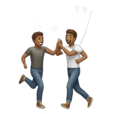 Gay couple flying a kite  sticker