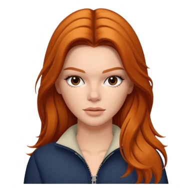 ginger Kendall Jenner with long hair sticker