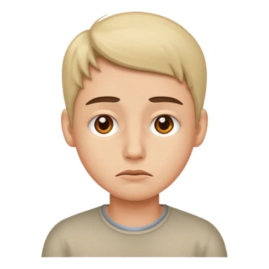 Emoji of a boring person sticker