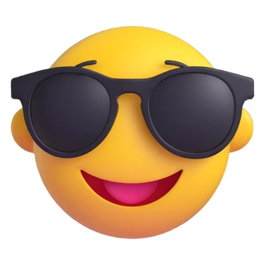 cool smiley with sunglasses sticker