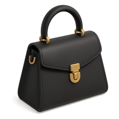 a designer handbag in 3D black style sticker