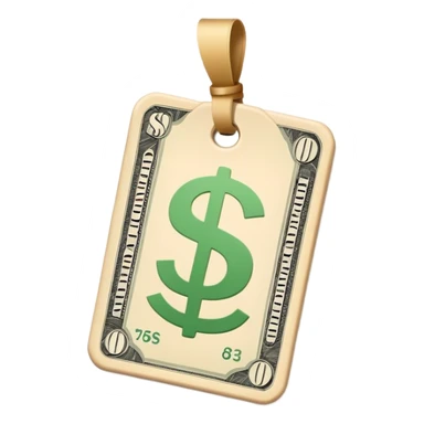 price tag with money symbol sticker
