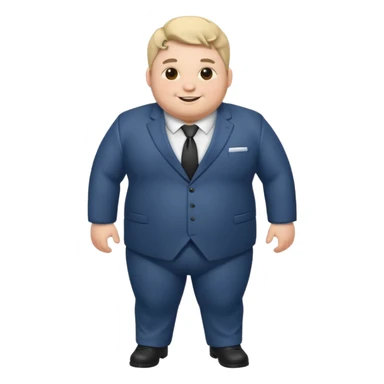Man in a suit with bdsm gear, chubby white guy sticker