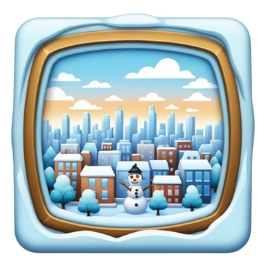 frosty morning in the city sticker