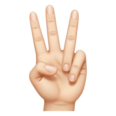 A hand that raises its first three fingers  sticker
