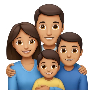 happy famly: mother, father and child sticker