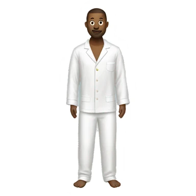 White silk pajamas  sticker