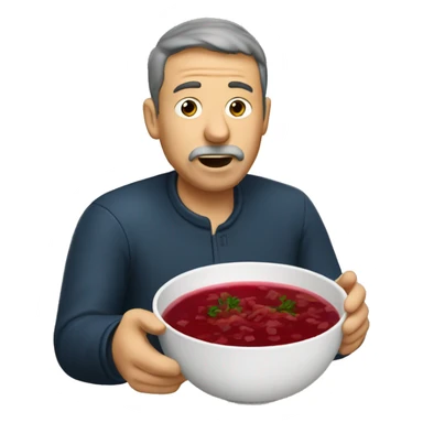 man eating borscht sticker