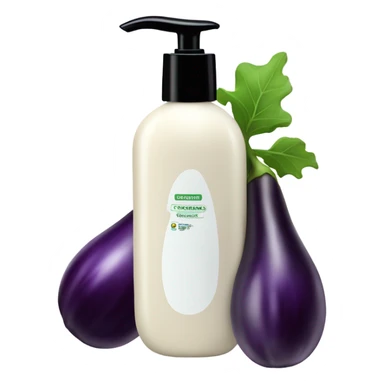 Lotion and eggplant sticker