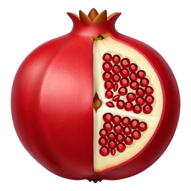 Opened pomegranate from middle into 4 direction  sticker