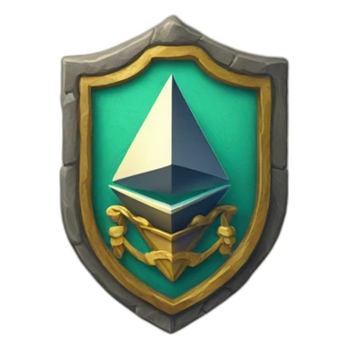 ethereum in the middle of a coat of arms sticker