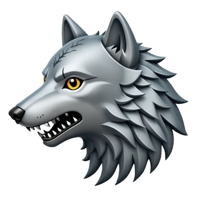 house stark from game of thrones, wolf symbol sticker