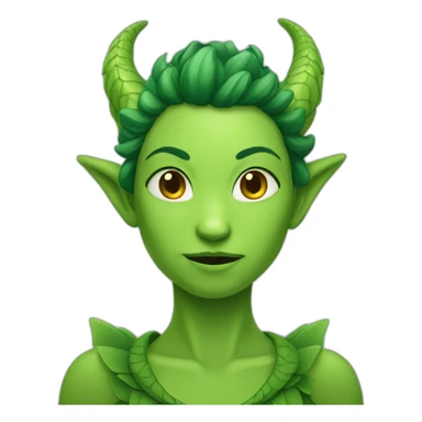 Green woman dragon sticker