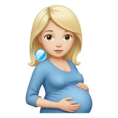 thicc and pregnant woman blond white sticker