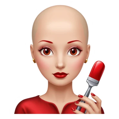 정말 예쁜 미인인데 대머리인 근데 머리 부분만 철로 되어있는
근데 네일도 하고 있는 sticker