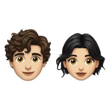Timothy Chalamet and Kylie Jenner sticker