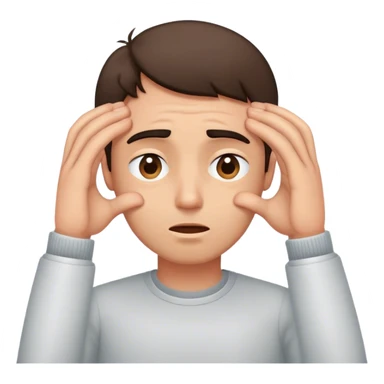 A guy stimming with his hands in the corner of his eyes  sticker