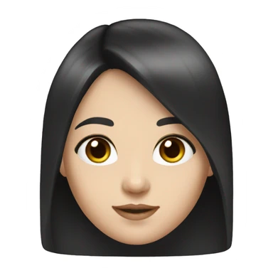 Two girls black hair brown eyes long hair tannish pale skin sticker