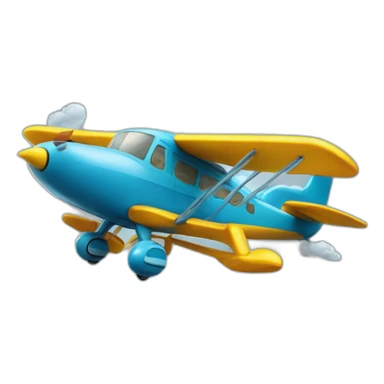 Un serpent qui conduit un avion qui a des ailes sticker