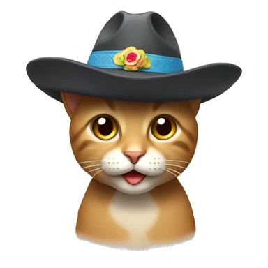 Un gato con un sombrero de cumpleaños sticker