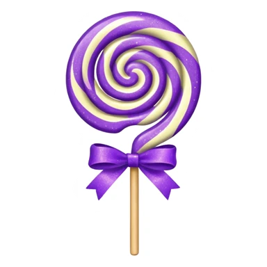 glitter cian and purple lolipop sticker