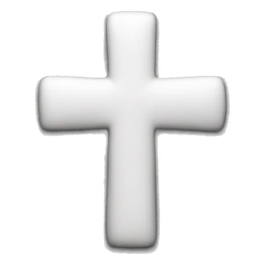 A white cross with a soft appearance  sticker