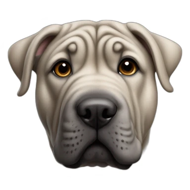 Dog gray shar-pei sticker