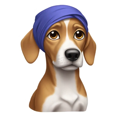 Dog wearing durag sticker